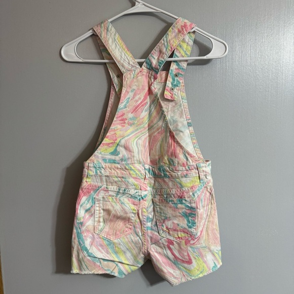 The Children's Place Overalls Size 8 in Pink and White - Picture 2 of 7